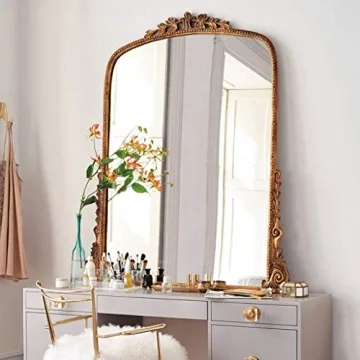 Elegant XDD European Style Gold Carved Mirror 60 x 80cm
