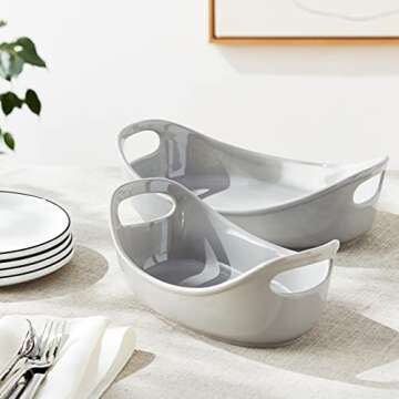 Rachael Ray Ceramics Oval Baker Set for Versatile Cooking