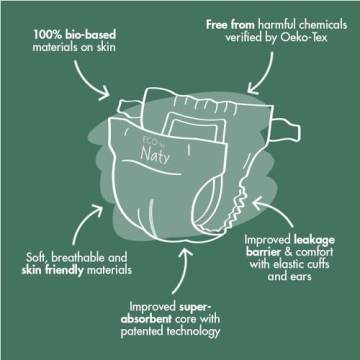 Eco by Naty Plant-Based Baby Diapers for Sensitive Skin