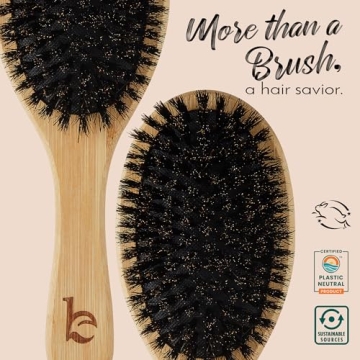 Eco-Friendly Boar Bristle Hair Brush for All Hair Types