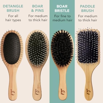 Eco-Friendly Boar Bristle Hair Brush for All Hair Types
