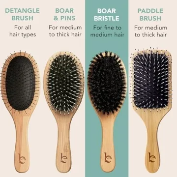 Eco-Friendly Boar Bristle Hair Brush for All Hair Types