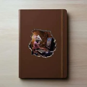 Gaming Mouse in Mouse Hole Decal - Mouse Hole 3D Wall Sticker