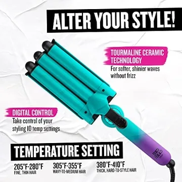 Bed Head 3 Barrel Hair Waver for Quick Styling & Less Heat Damage