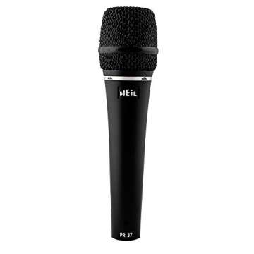 Heil PR37 Large Diameter Hand-Held Vocal Microphone with Pop Filter & XLR Cable Bundle