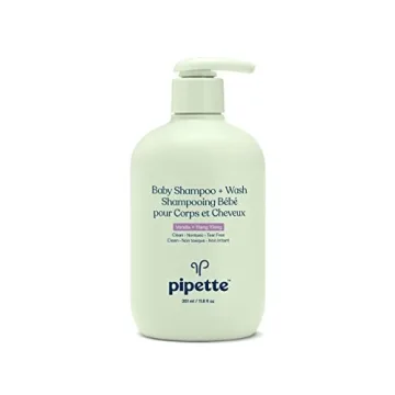 Pipette Baby Shampoo and Body Wash - Vanilla + Ylang Ylang, Tear-Free Bath Time, Hypoallergenic, Moi...