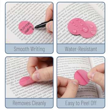 Mr. Pen- Transparent Sticky Notes, 560 Pcs, Assorted Colors, Round Translucent Sticky Notes, Sticky Note Tabs, See Through Sticky Notes Transparent, Bible Sticky Notes