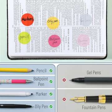 Mr. Pen- Transparent Sticky Notes, 560 Pcs, Assorted Colors, Round Translucent Sticky Notes, Sticky Note Tabs, See Through Sticky Notes Transparent, Bible Sticky Notes