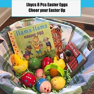 LHYCS Colorful Wooden Percussion Eggs for Kids
