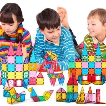 Jasonwell Magnetic Tiles for Kids Educational Building Sets
