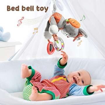 stochastic box Stroller Rattles for Baby, Rattle Music Toy, Car Seat Music Toy for Boys/Girls Newborn Toys 0 3 6 Months Brain Development Rabbit