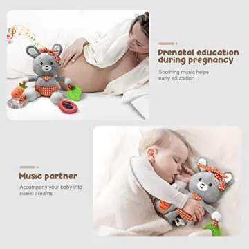stochastic box Stroller Rattles for Baby, Rattle Music Toy, Car Seat Music Toy for Boys/Girls Newborn Toys 0 3 6 Months Brain Development Rabbit