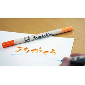 Kuretake ZIG BRUSHABLES 24 Brush Marker Pens Set - Two-Toned Colors with Dual Brush Tips