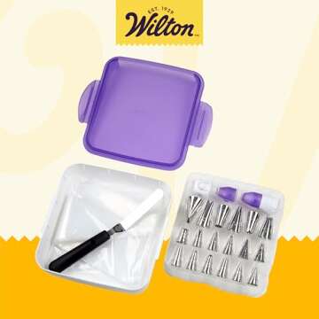 Wilton Cake Decorating Supplies Kit - Decorate Treats with Your Organized Decorating Tool Set, Dispo...