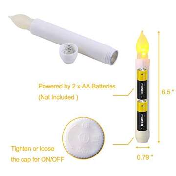 Flameless LED Taper Candles - Safe & Elegant Lighting