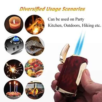 PROMISE Double Jet Flame Torch Lighter for Cigar Enthusiasts