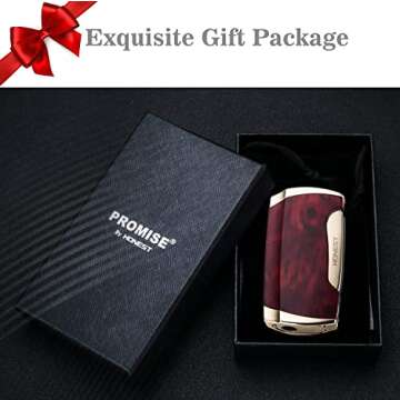 PROMISE Double Jet Flame Torch Lighter for Cigar Enthusiasts
