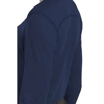 Med Couture Women's Underscrub Top Long Sleeve Performance Knit Tee, 360° Stretch, Lightweight & Ultra Soft Fabric - MC8499, XL, Navy