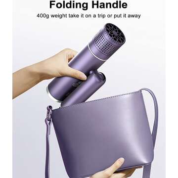 7MAGIC Foldable Ionic Hair Dryer for Travel