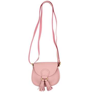 JUMISEE Stylish Toddler Mini Crossbody Purse with Tassel