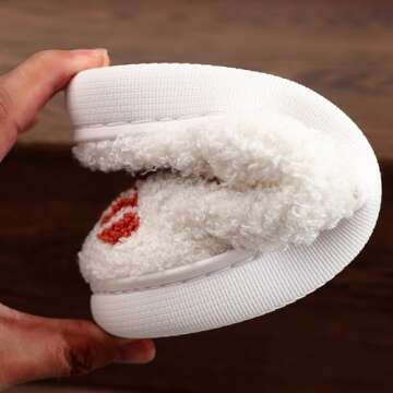 Christmas Slippers Reindeer Slippers for Women and Men Holiday Halloween Slippers Indoor Bedroom Fluffy Warm Fleece Slippers Winter Soft Cozy Home Non-Slip Soft Plush Slip-on Wool Lined House Shoes