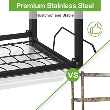 Dish Drying Rack with Drainboard for Kitchen Storage