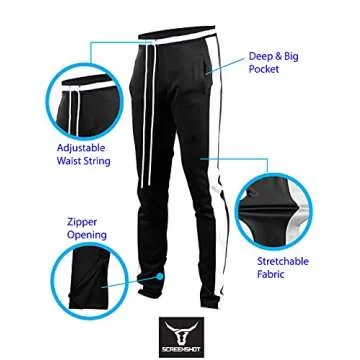 Stylish Screenshotbrand Hip Hop Slim Fit Track Pants for Men
