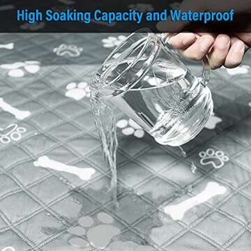 Plutus Pet Washable Pee Pads for Dogs, 2 Pack, Non-Slip Dog Pads with Heavy Absorbency, Reusable Training Pads, Waterproof Mat for Whelping, Playpen, Crate, Kennel and Outdoors, 36”x 30”