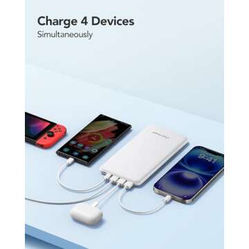 Charmast 26800mAh Slim Portable Charger Power Bank, 15W Fast Charging Battery Pack, Travel Essentials Compatible with iPhone 16/16 Pro/16 Pro Max, iPhone15/14/13/12 Series, iPad, Samsung etc