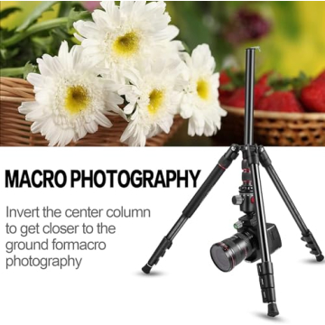 Lightweight MACTREM 84" Camera Tripod for Travel