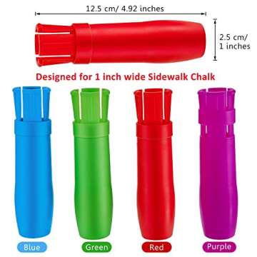 Sidewalk Chalk Holders Railroad Chalk Holder Jumbo Plastic Adjustable Clip for Kids Teachers Student...