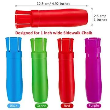 Sidewalk Chalk Holders Railroad Chalk Holder Jumbo Plastic Adjustable Clip for Kids Teachers Student...