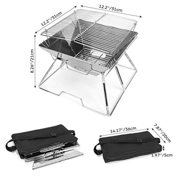 Odoland Portable Folding Campfire Grill for All Adventures