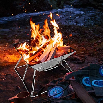 Odoland Portable Folding Campfire Grill for All Adventures