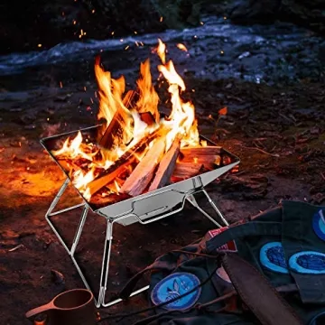 Odoland Portable Folding Campfire Grill for All Adventures