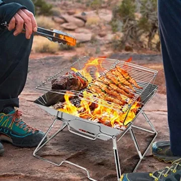 Odoland Portable Folding Campfire Grill for All Adventures