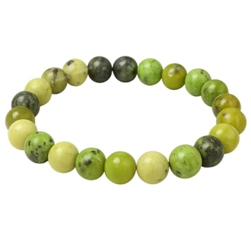 Chrysoprase Gemstone Bracelet - Handmade Crystal Jewelry - Unisex Gift