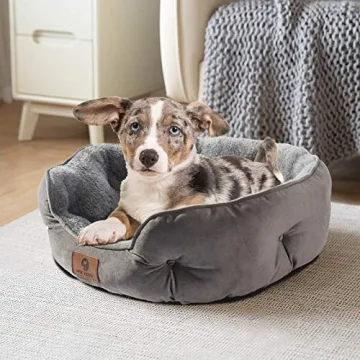 Asvin Small Soft Dog Bed & Cat Bed Ideal for Small Pets