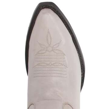 Dan Post Womens Loverly Snip Toe Zippered Casual Boots Over the Knee High Heel 3" & Up - White - Size 8.5 M