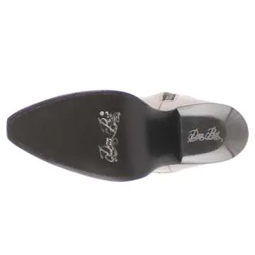 Dan Post Womens Loverly Snip Toe Zippered Casual Boots Over the Knee High Heel 3" & Up - White - Size 8.5 M