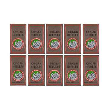 100 ORGAN Flat Shank Ball Point 15X1 HAX1 Home Sewing Machine Needles - Size # 90/14BP