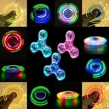 Buy FIGROL 3 Pack LED Light Fidget Spinners for Kids