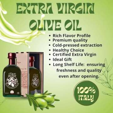 L'Olio dei Papi 100% Italian Extra Virgin Olive Oil cold extracted produced from the centuries-old o...