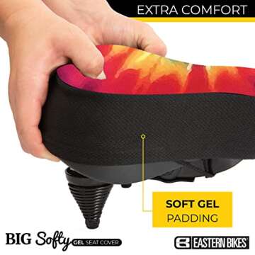 Premium Tiedye Gel Bike Seat Cushion for All Riders