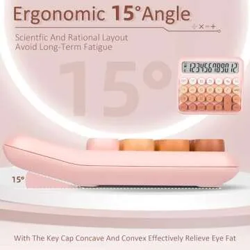 VEWINGL Mechanical Switch Calculator,Calculator Cute 12 Digit Large LCD Display and Buttons,Calculator with Large LCD Display Great for Everyday Life and Basic Office Work.with Battery