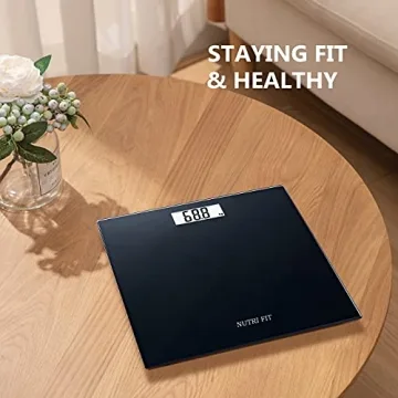 NUTRI FIT Ultra Slim Digital Bathroom Scale for Accurate Weight Measurements