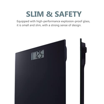 NUTRI FIT Ultra Slim Digital Bathroom Scale for Accurate Weight Measurements