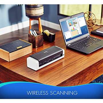 Brother ADS-1250W Wireless Portable Desktop Scanner