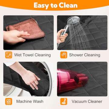 Kytely Dog Car Seat Cover for Back Seat,Waterproof Hammock with Mesh Window, Anti-Scratch Nonslip Car Seat Protector for Dogs, 600D Heavy Duty Dog Seat Cover for Cars Trucks and Suvs