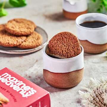 Maxine's Heavenly Crispy Cinnamon Cookies | Low Carb, Low Sugar, Vegan Snacks, Plant Based Snack, Kosher, Gluten Free Snack - Healthy Snacks | 2 Pack = 24 Cookies